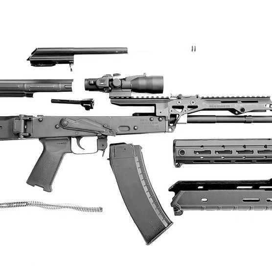 SAG АК ШАССИ МК2 M-LOK QD цевье6