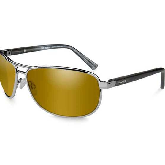 Очки KLEIN Pol Amber Gold Mirror Gunmetal с оправой цвета оружейного воронения с поляризованными янт0